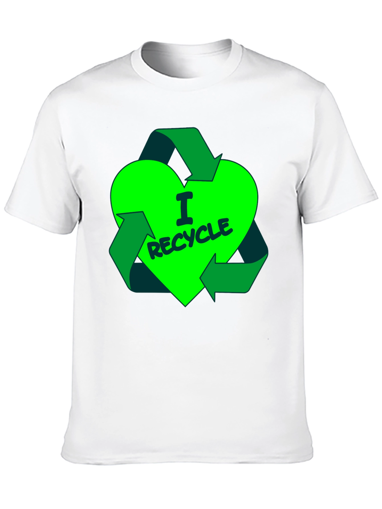 I Recycle Heart Graphic T-Shirt - Eco-Friendly Fashion