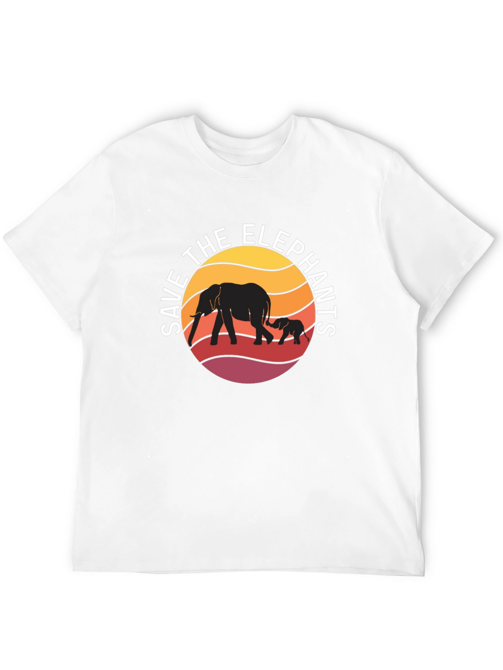 Save the Elephants Graphic Tee - Black Cotton Shirt