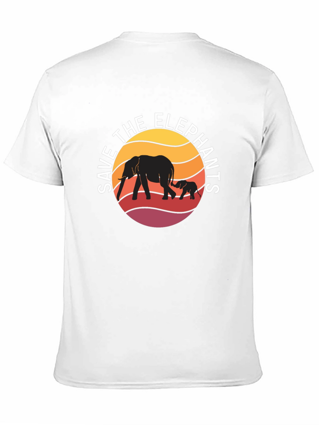 Save the Elephants Graphic Tee - Black Cotton Shirt