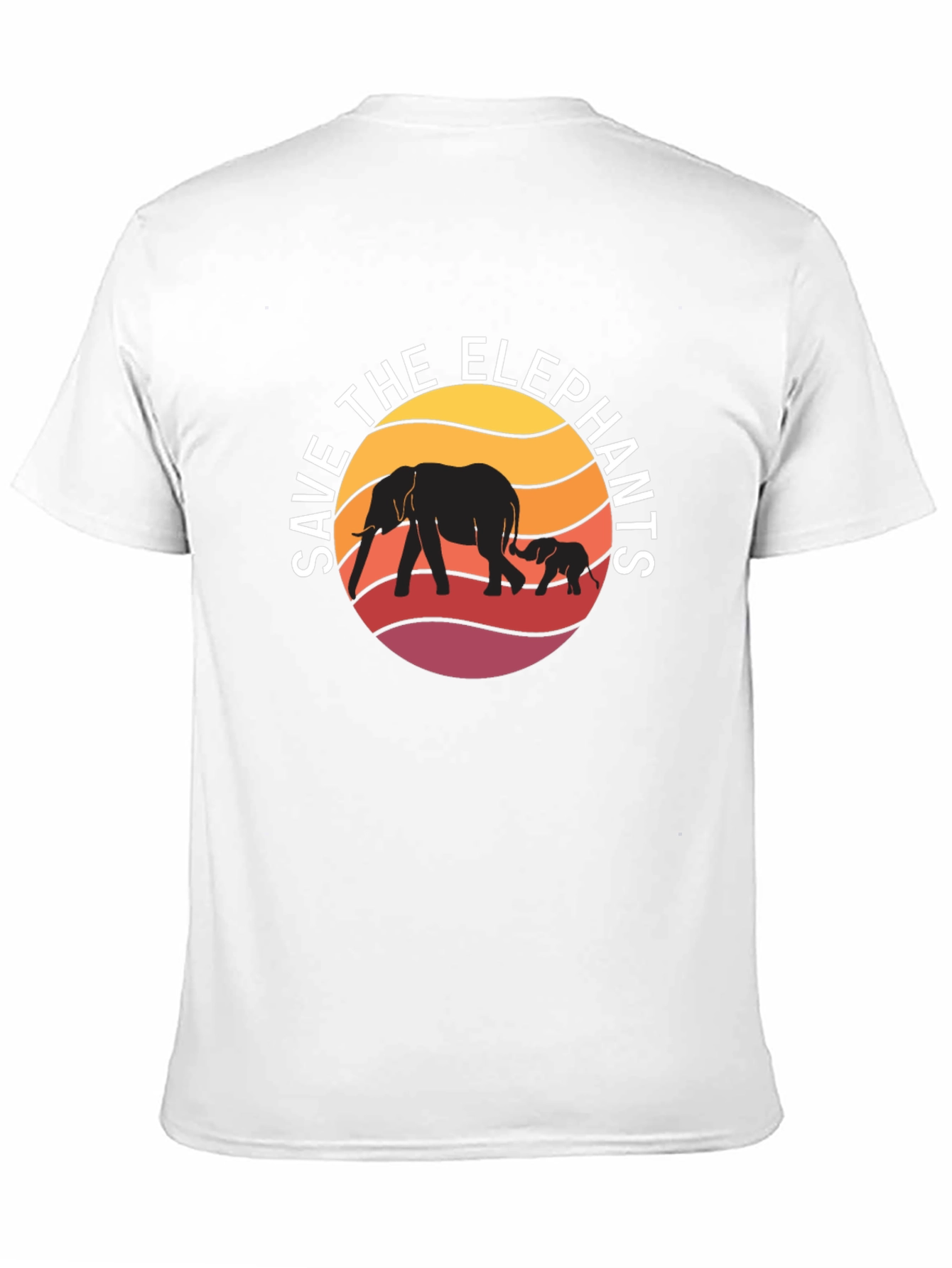 Save the Elephants Graphic Tee - Black Cotton Shirt