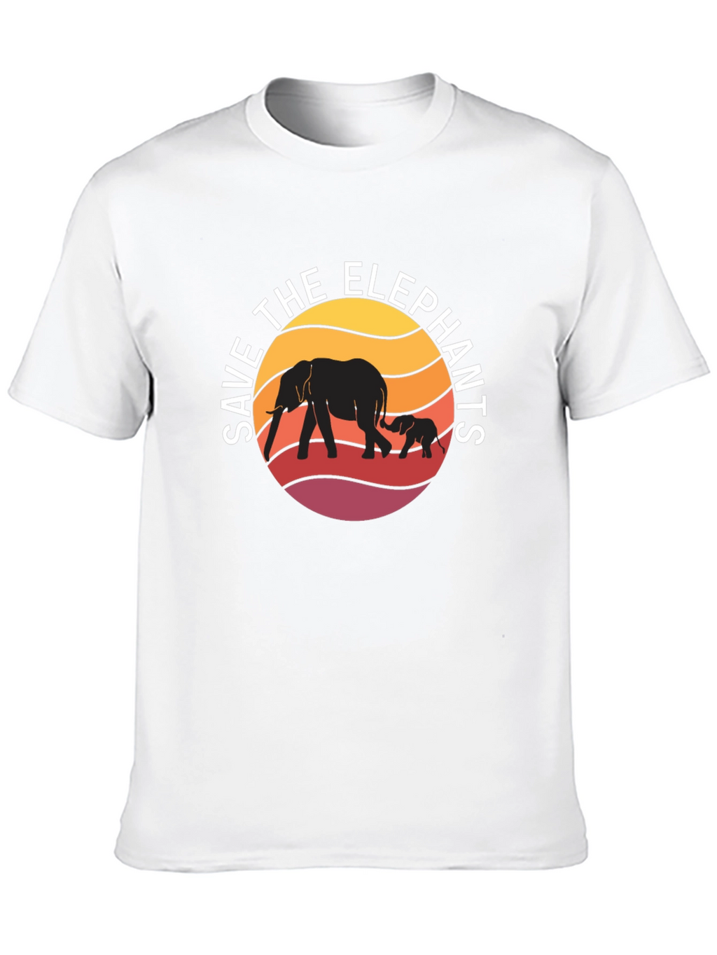 Save the Elephants Graphic Tee - Black Cotton Shirt