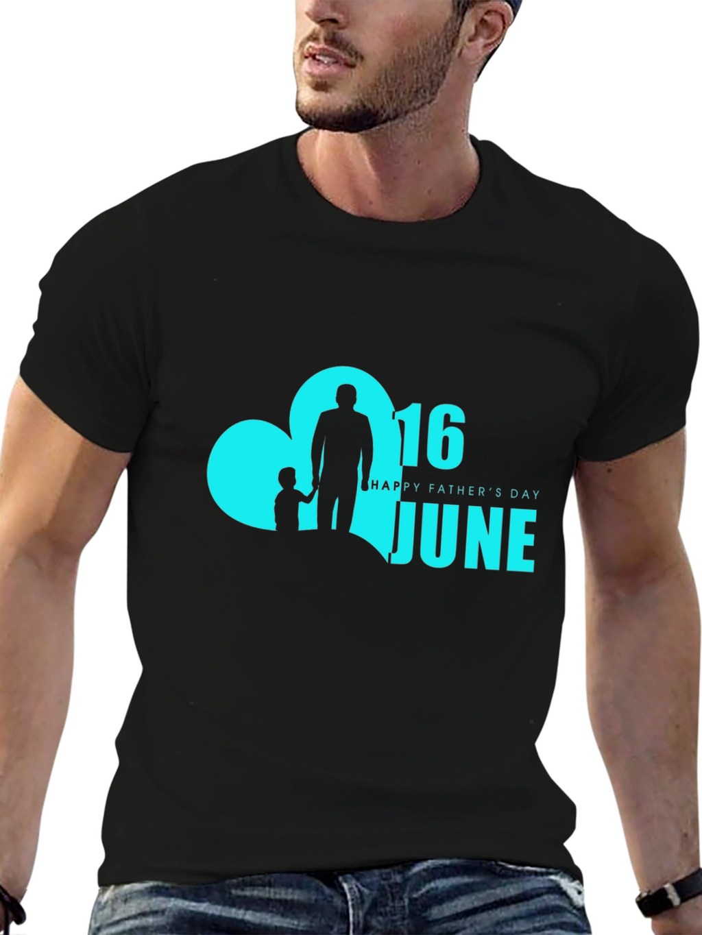 Fathers Day Black T-Shirt - June 16th