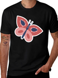 Butterfly Graphic Tee - Stylish Black T-Shirt