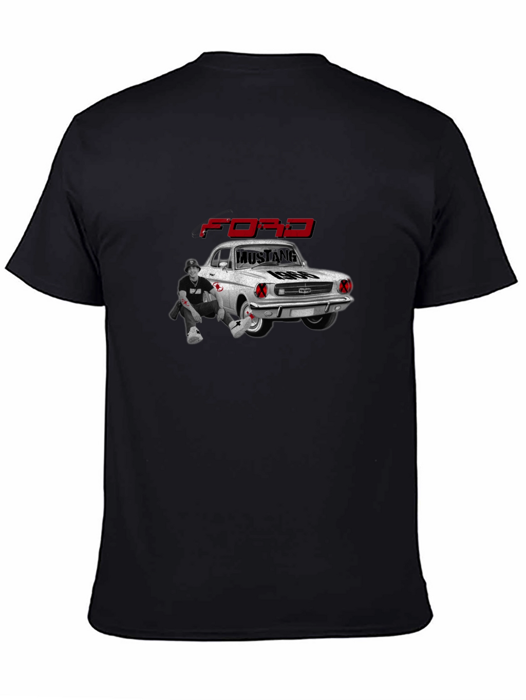 Ford Mustang 1966 Black Graphic Tee
