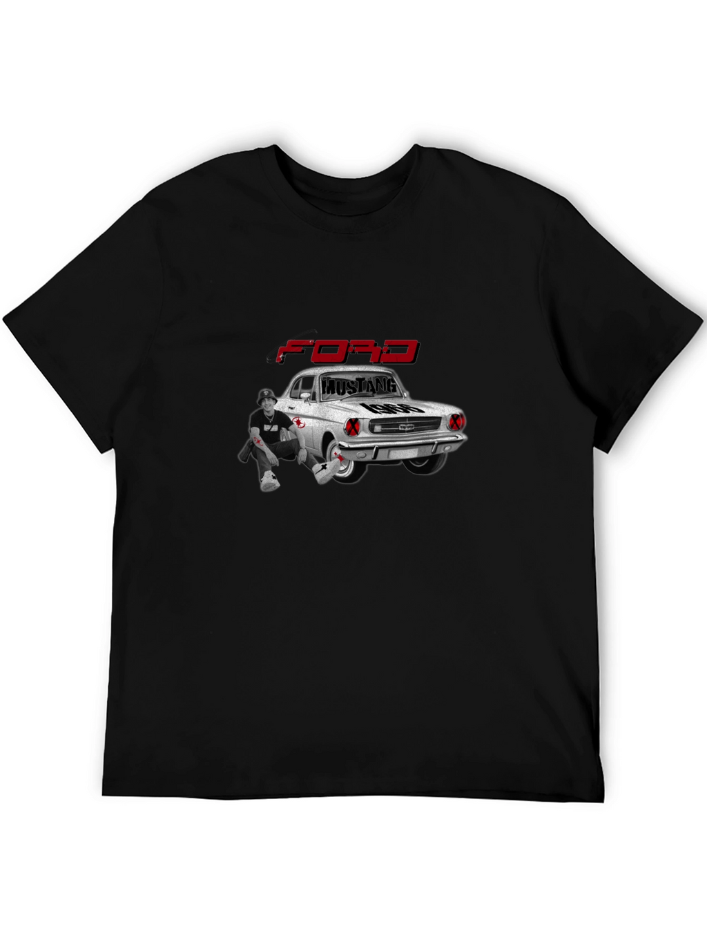 Ford Mustang 1966 Black Graphic Tee