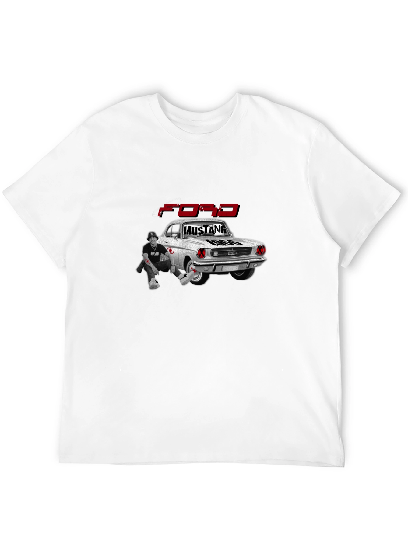 Ford Mustang 1966 Black Graphic Tee