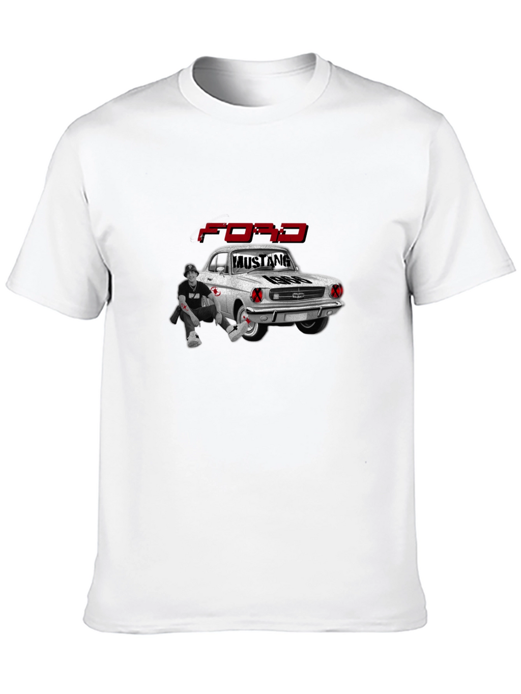 Ford Mustang 1966 Black Graphic Tee