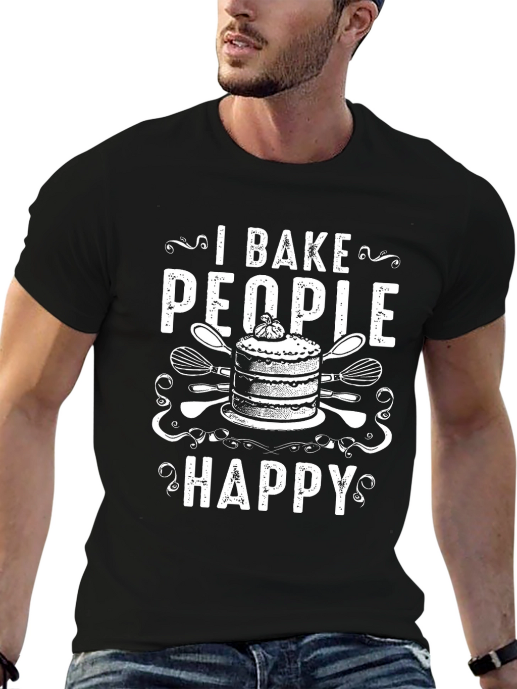 I Bake People Happy Graphic T-Shirt