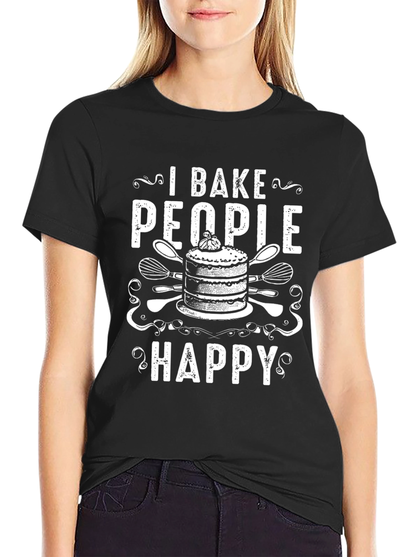 I Bake People Happy Graphic T-Shirt