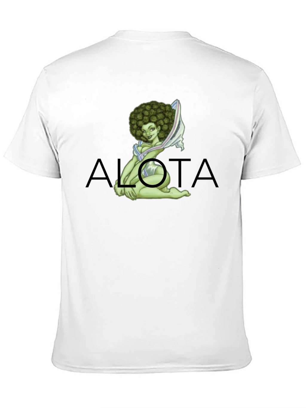 Novelty Alota T-Shirt - Marijuana Bud Afro Girl