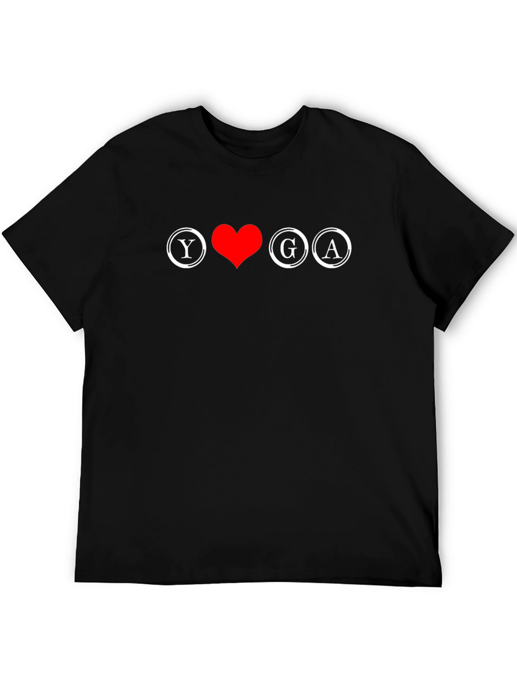 Yoga Love Graphic Tee - Black Cotton T-Shirt