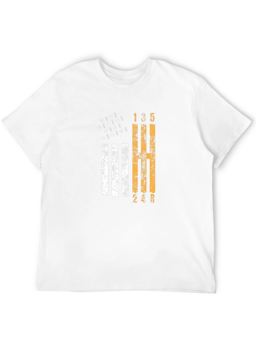 Manual Transmission Flag Graphic Tee - Black Cotton