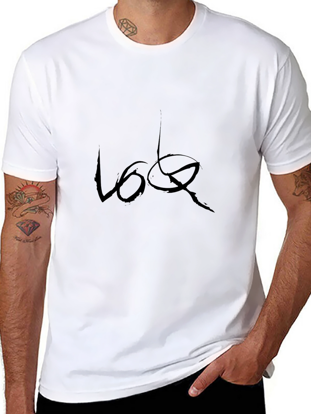 Modern Black Graphic Tee