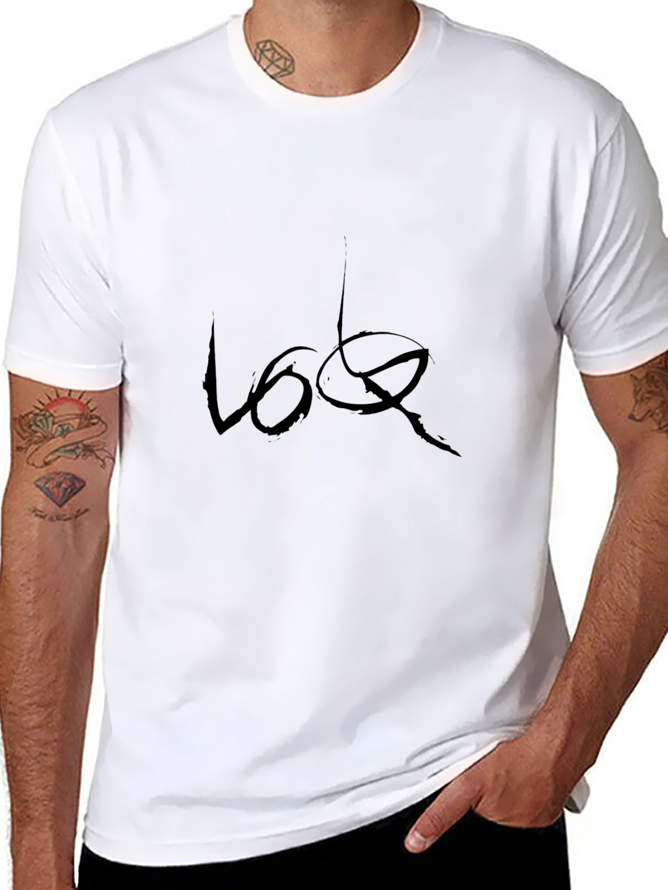 Modern Black Graphic Tee