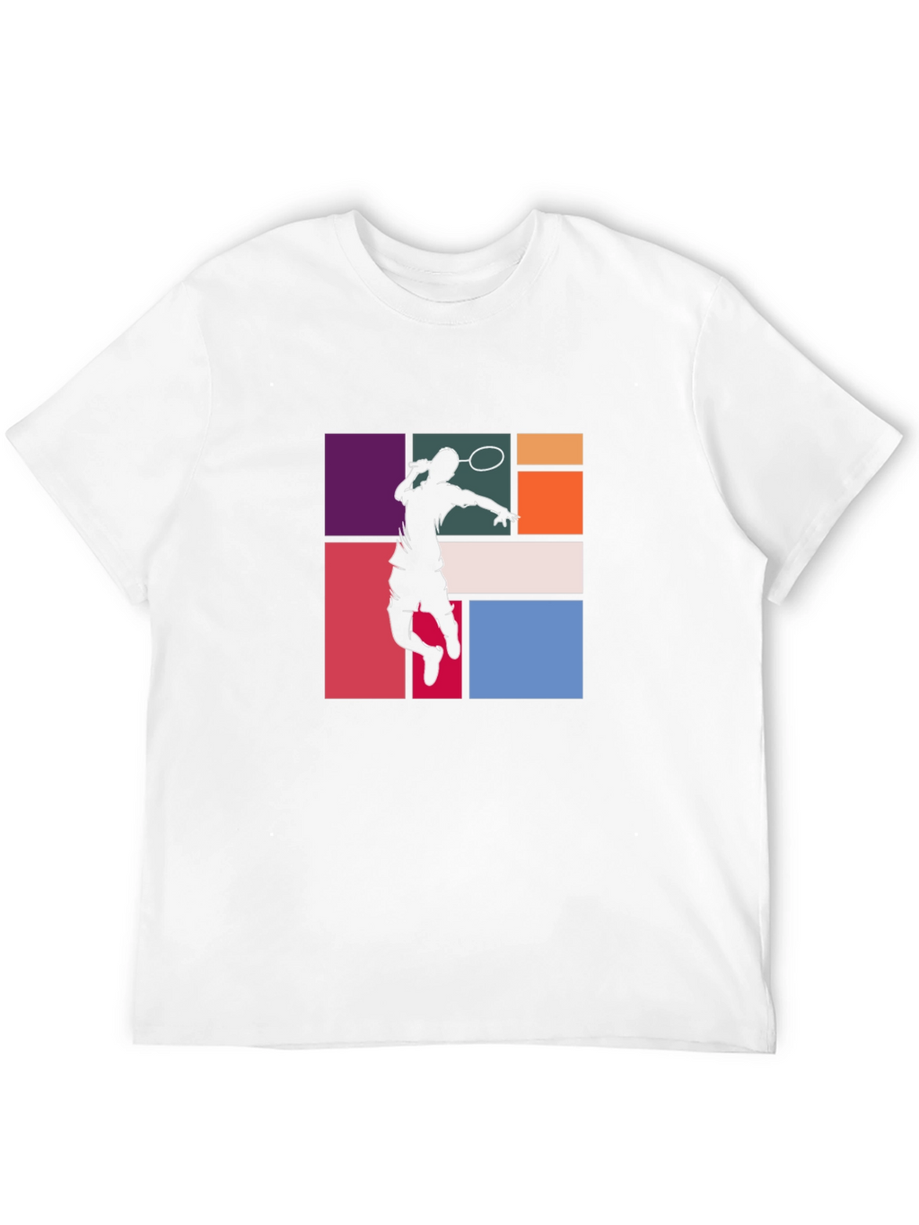 Badminton Player Graphic Tee - Black