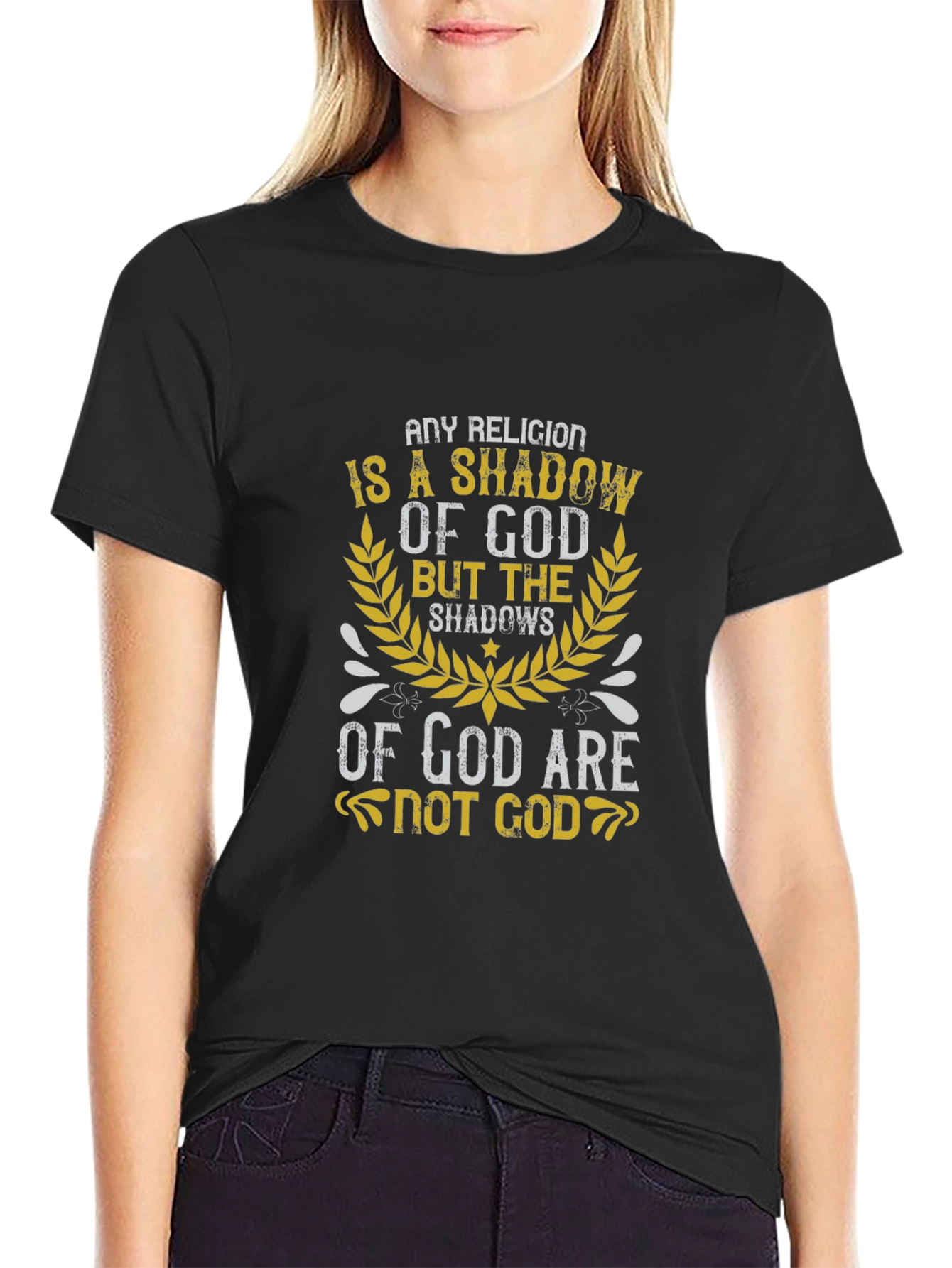 Shadow of God Graphic Print T-Shirt