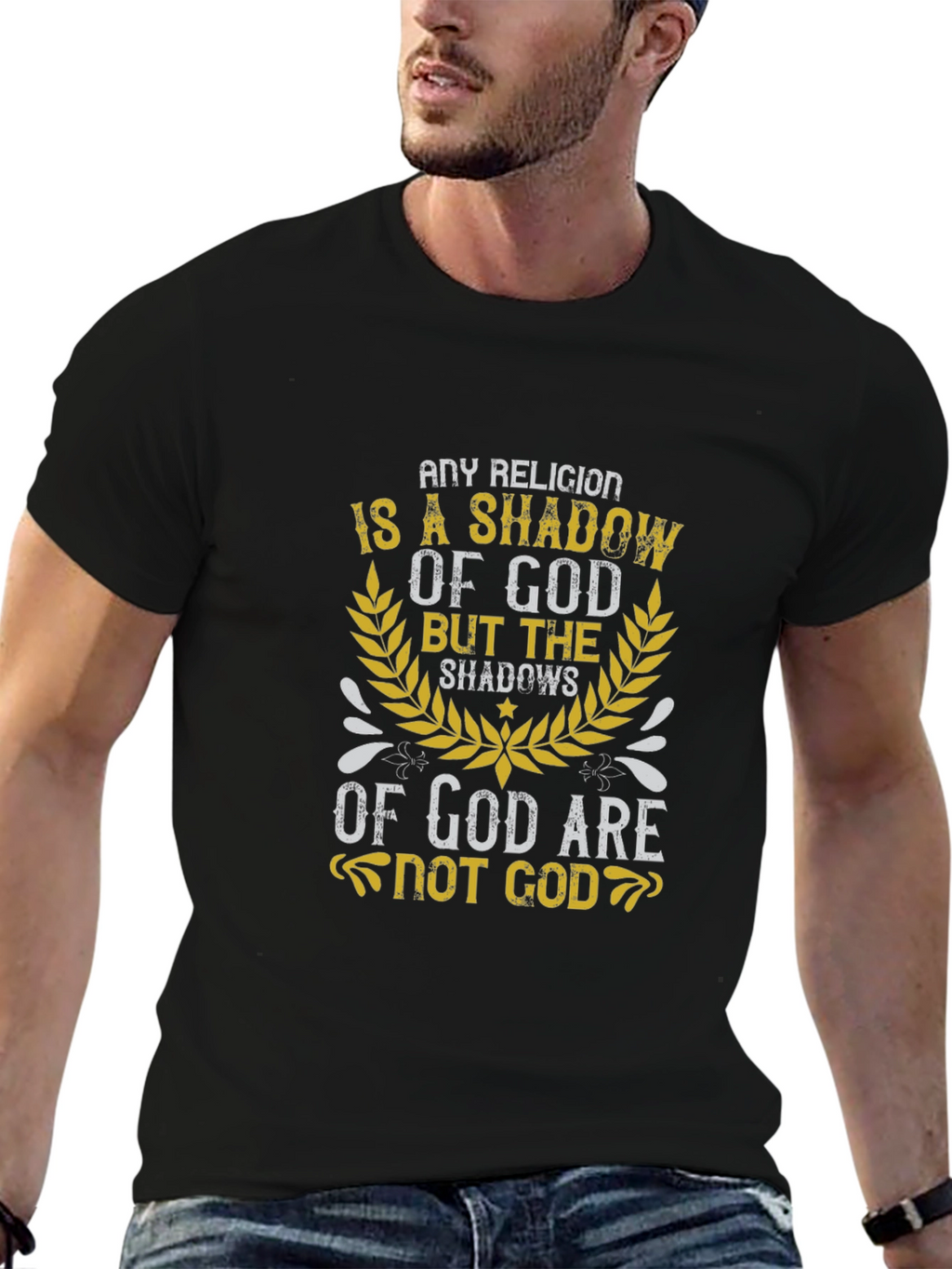 Shadow of God Graphic Print T-Shirt
