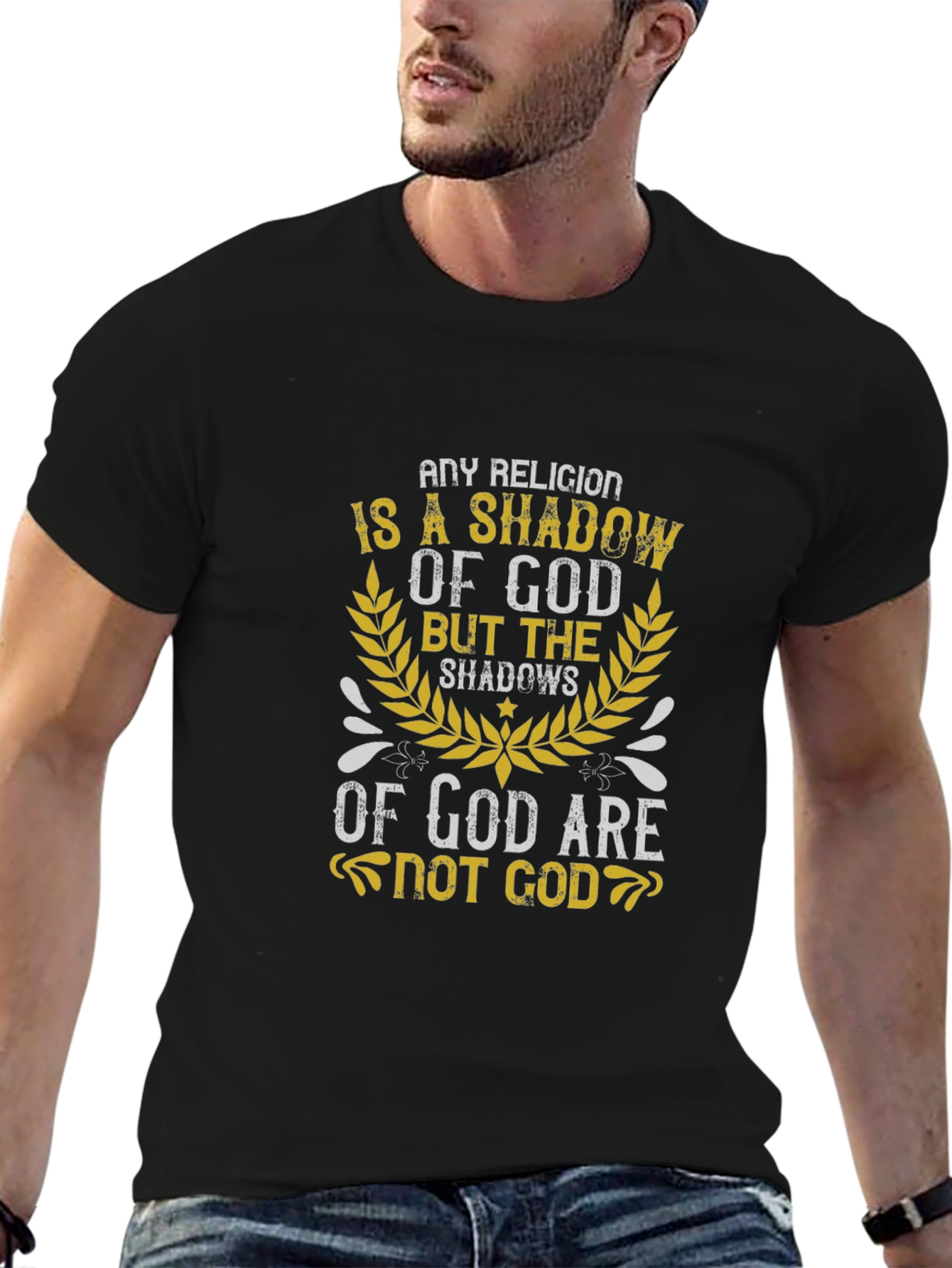 Shadow of God Graphic Print T-Shirt