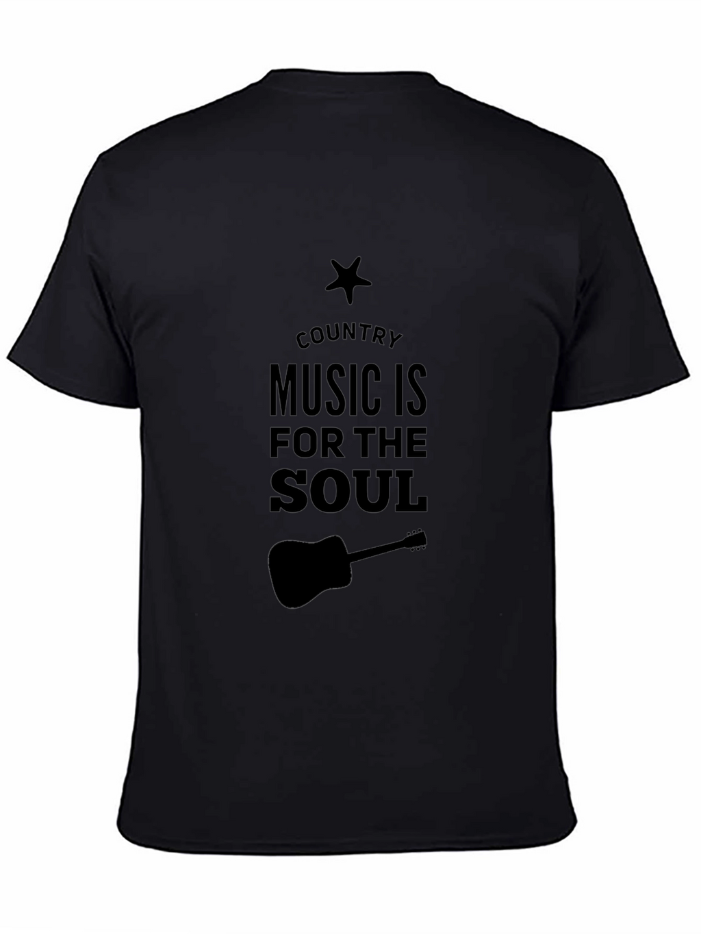 Country Music is for the Soul Black T-Shirt