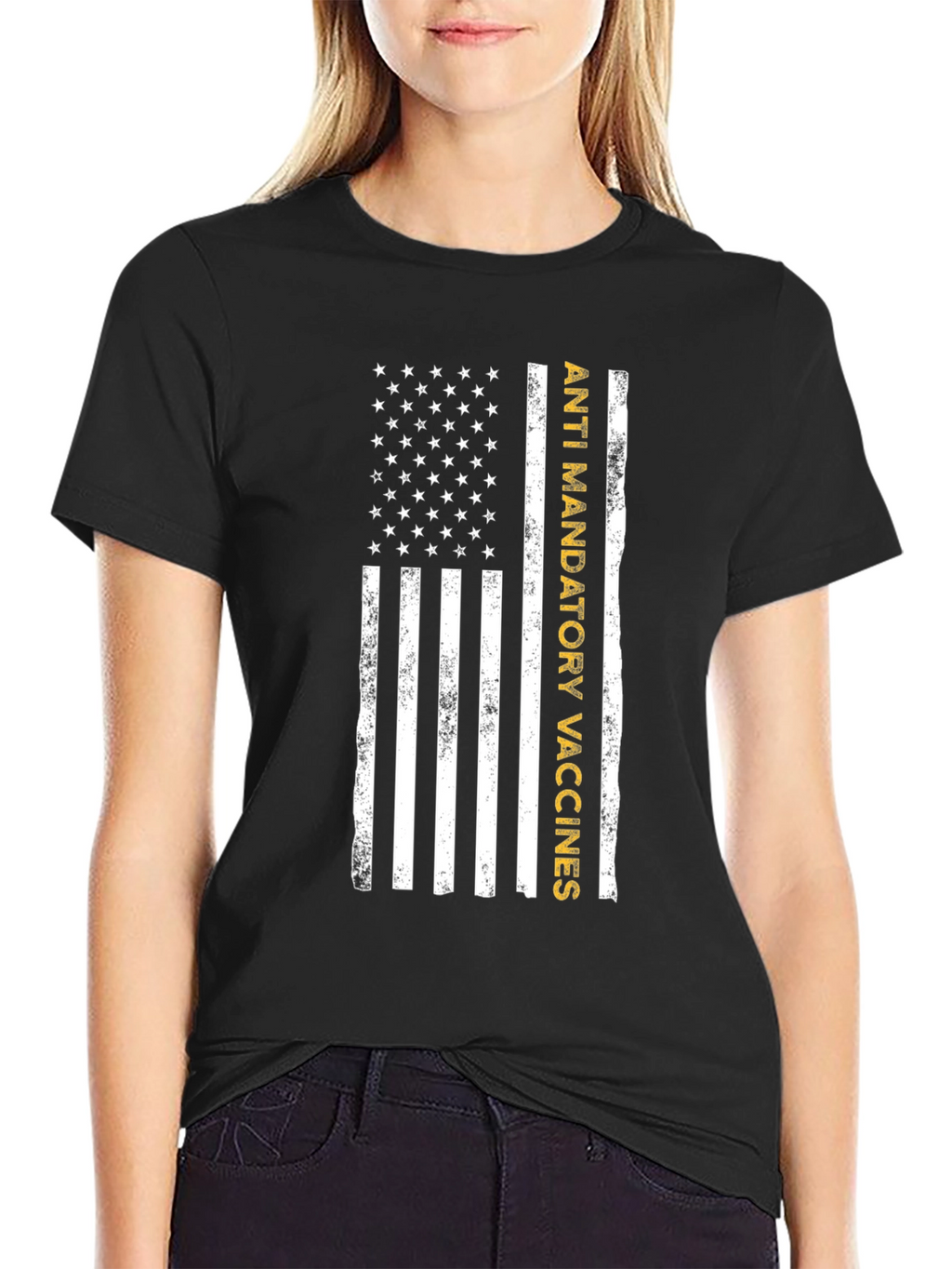 Anti-Mandatory Vaccines American Flag T-Shirt