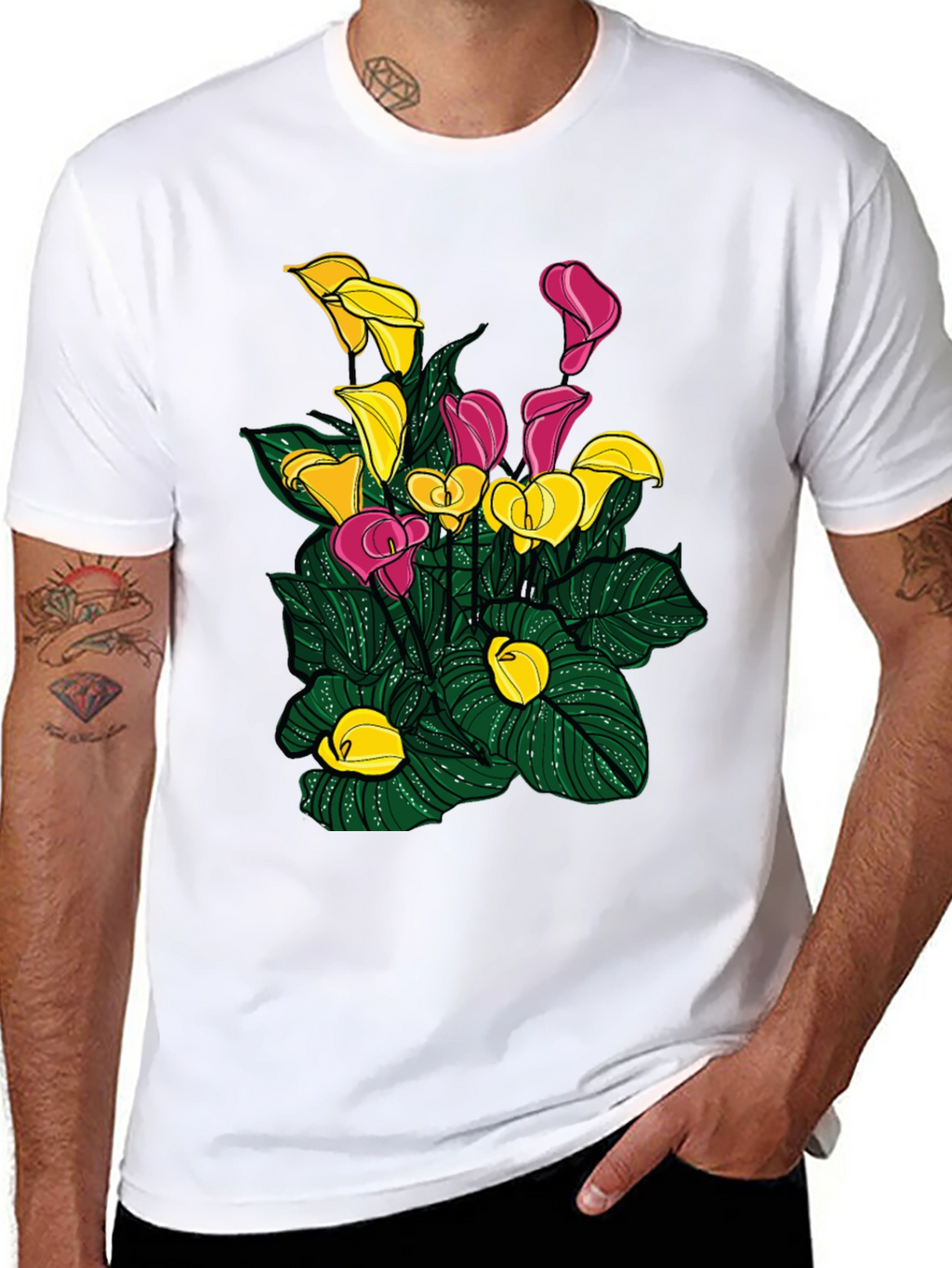 Calla Lily Graphic T-Shirt - Unique Floral Design