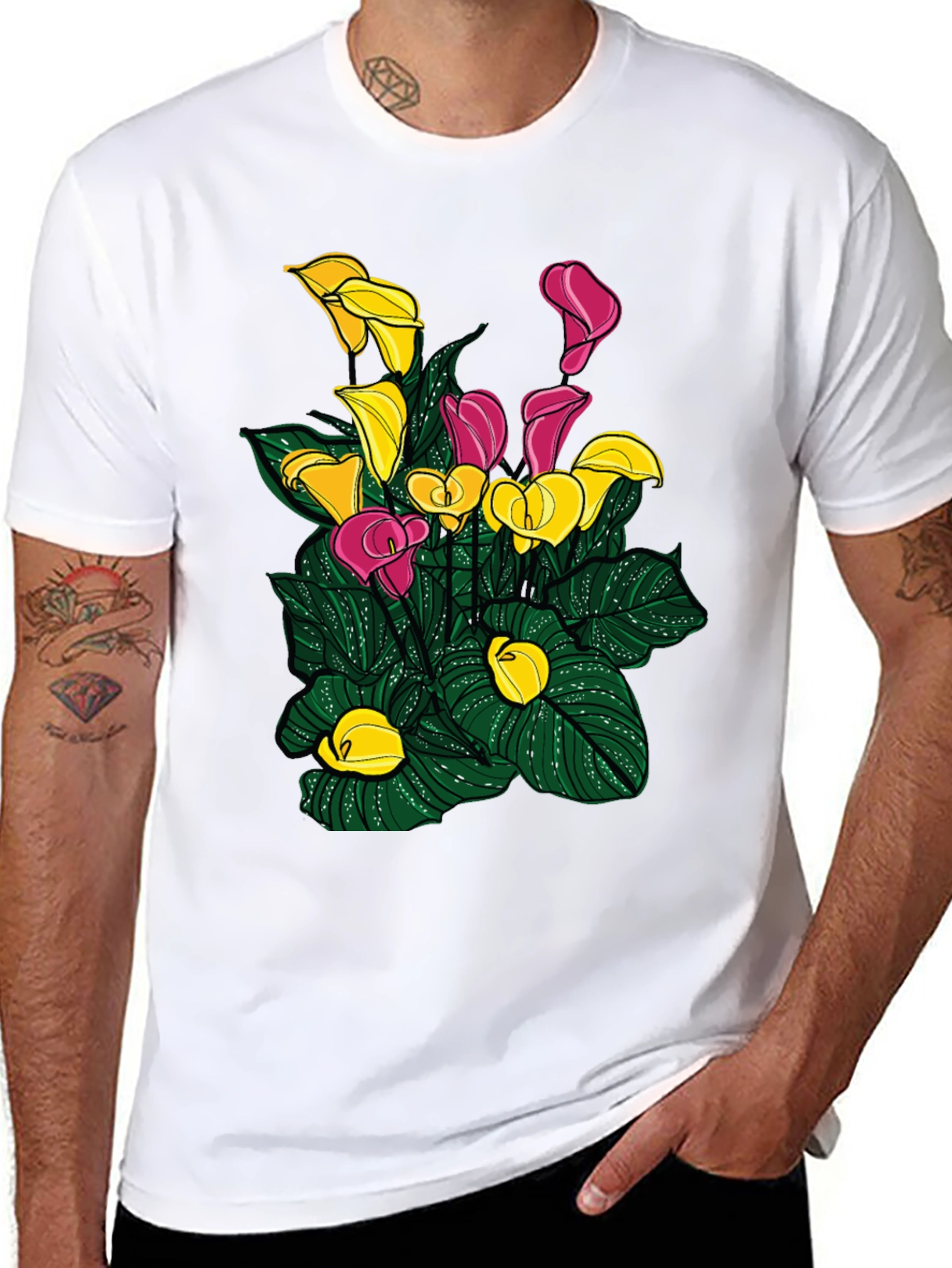 Calla Lily Graphic T-Shirt - Unique Floral Design