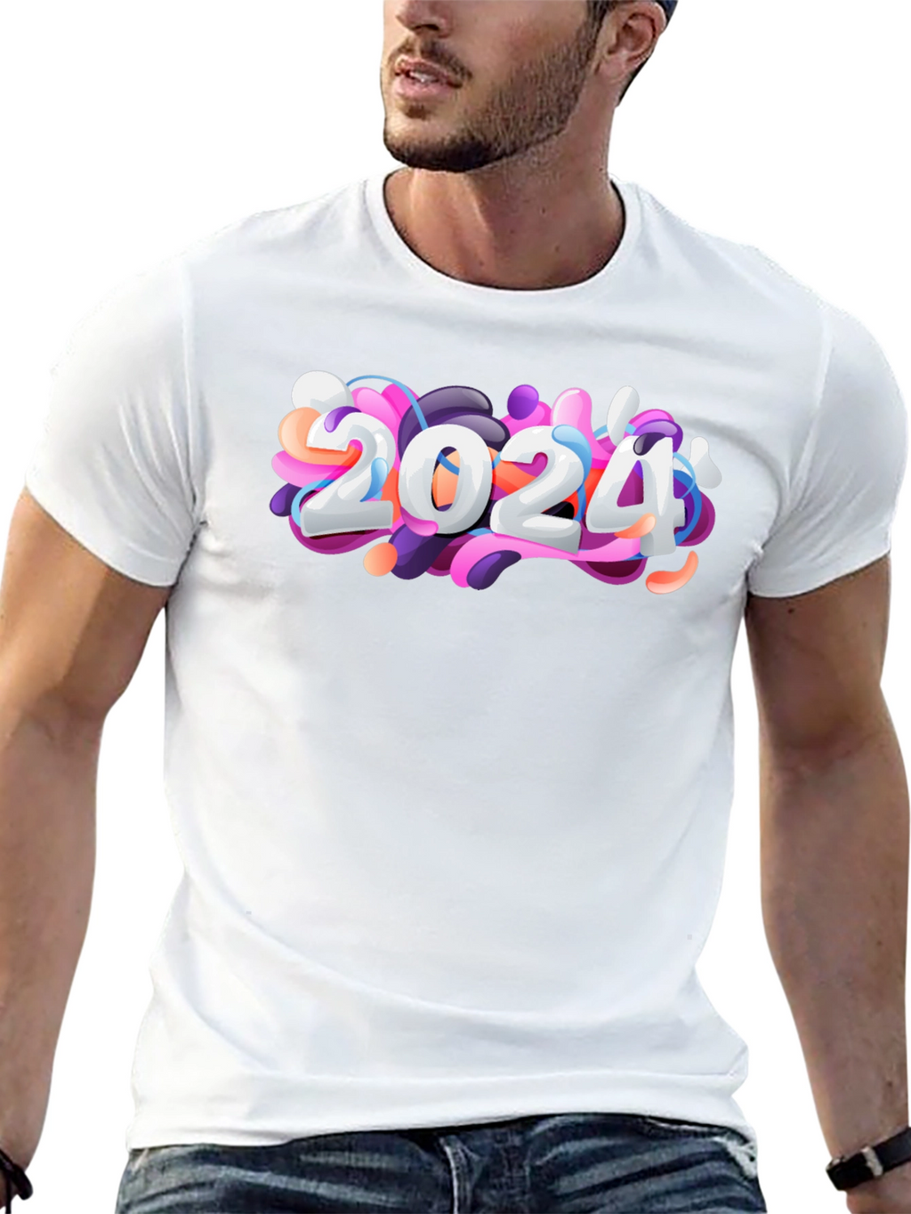 2024 Graphic T-Shirt - Stylish Black Tee