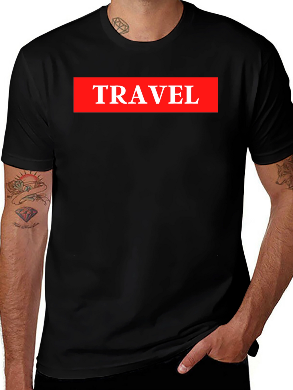 Travel Graphic Tee - Adventure Ready Casual Black T-Shirt