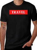 Travel Graphic Tee - Adventure Ready Casual Black T-Shirt