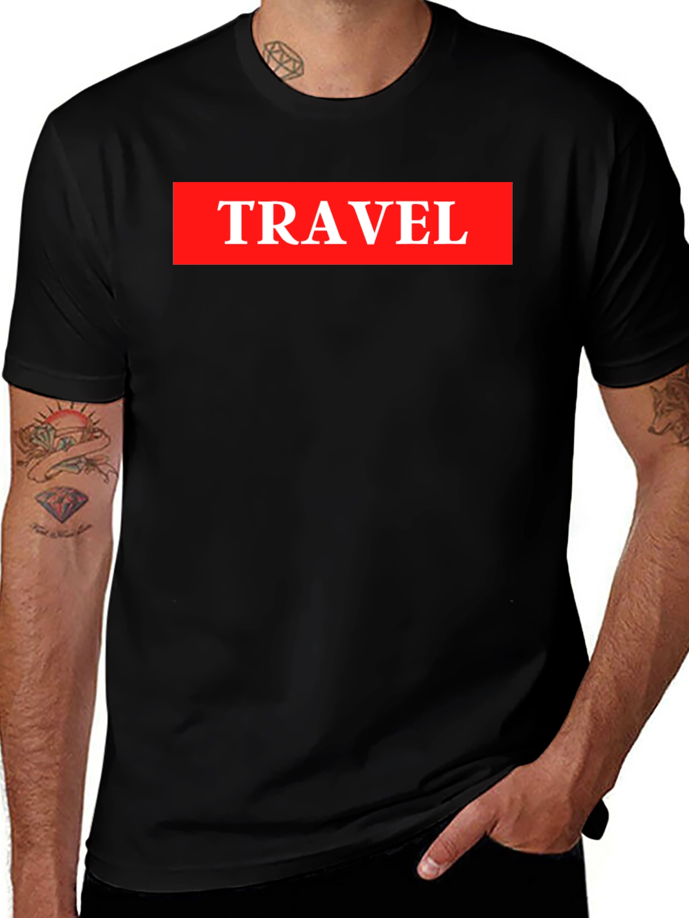Travel Graphic Tee - Adventure Ready Casual Black T-Shirt