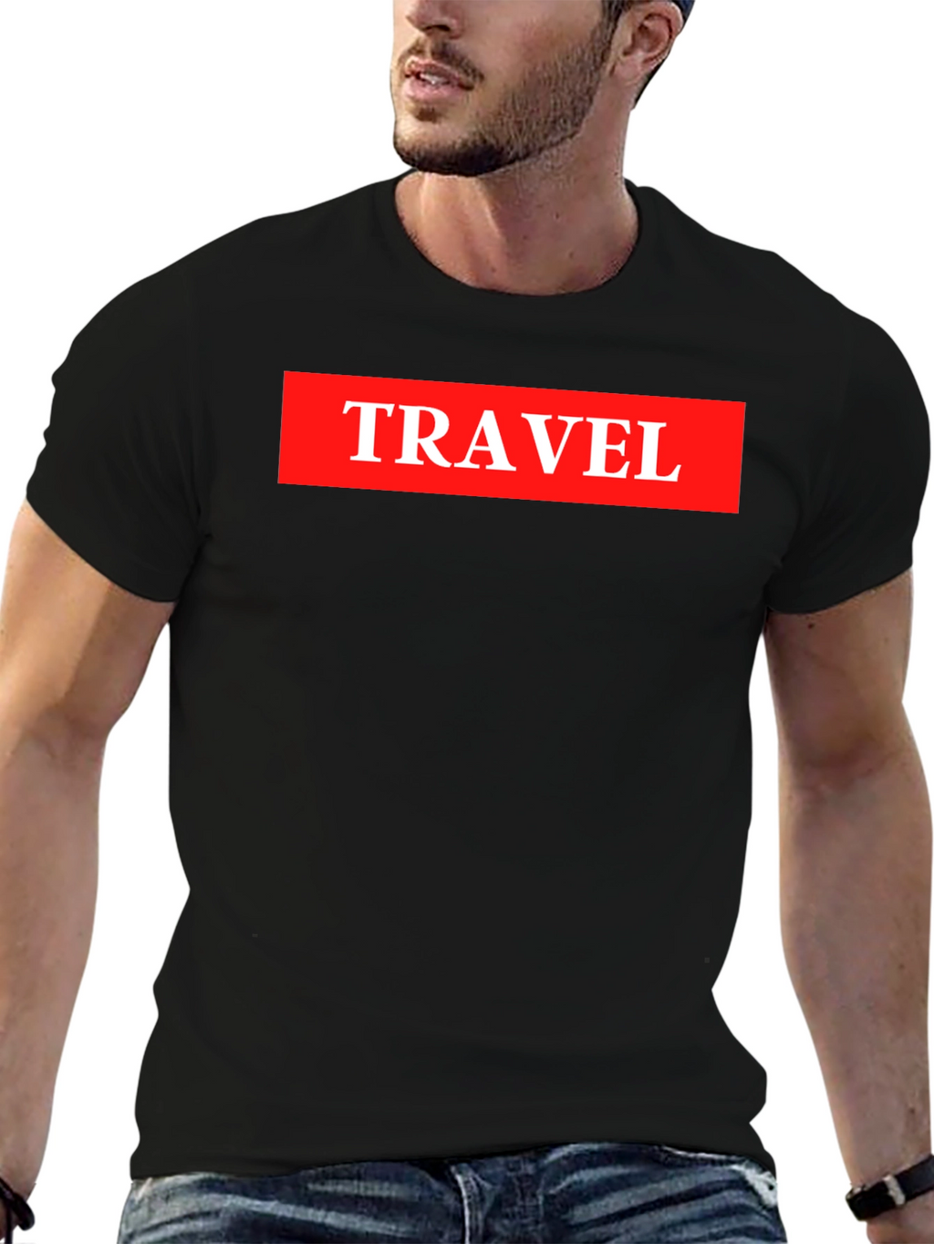 Travel Graphic Tee - Adventure Ready Casual Black T-Shirt