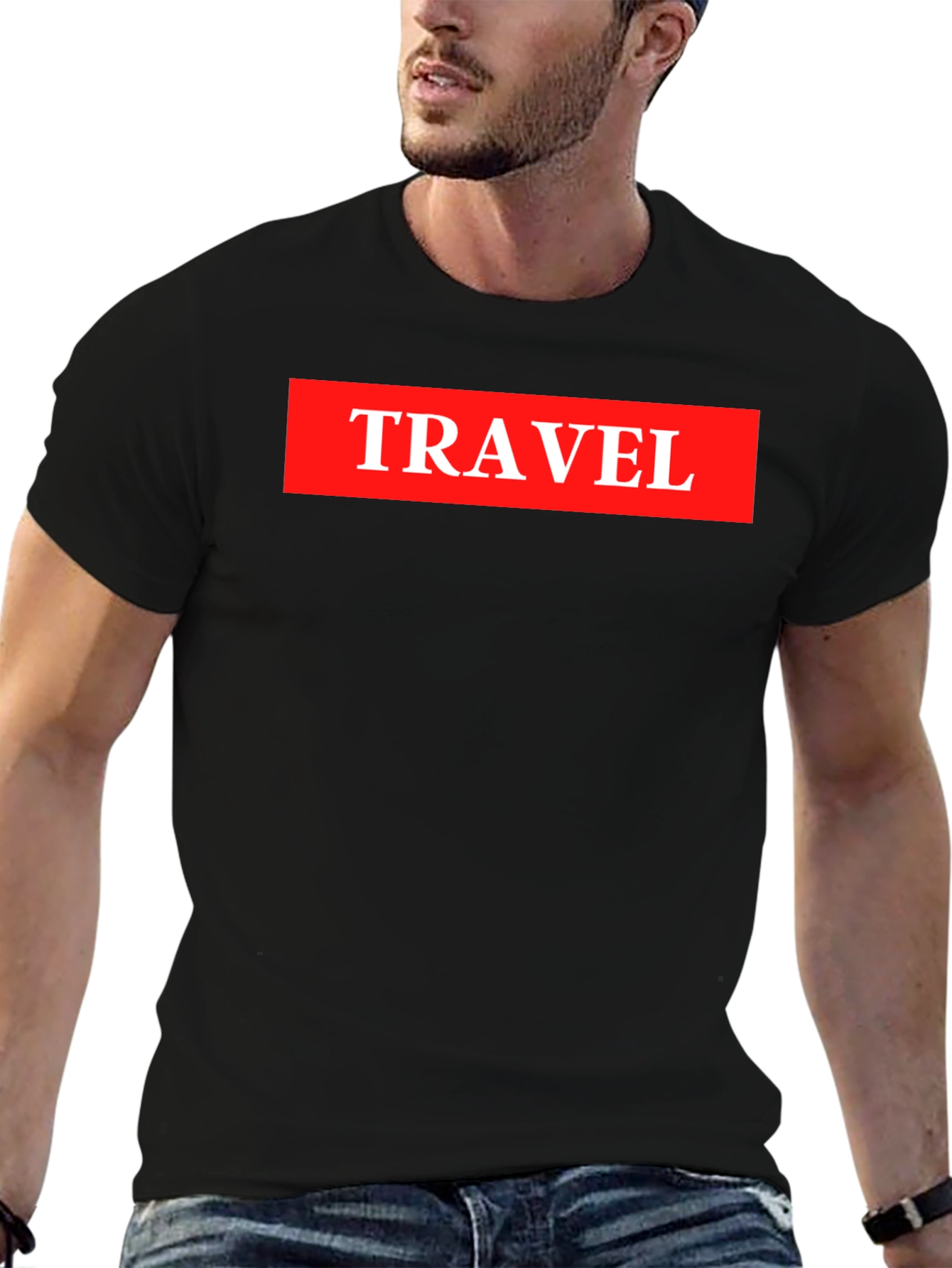 Travel Graphic Tee - Adventure Ready Casual Black T-Shirt