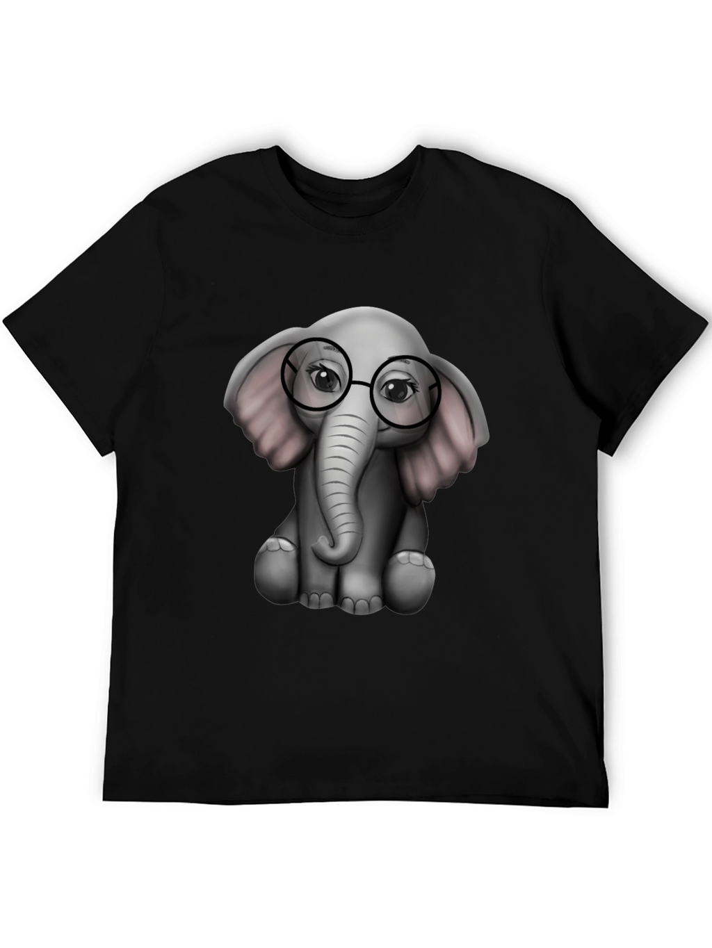 Elephant with Glasses Graphic Tee