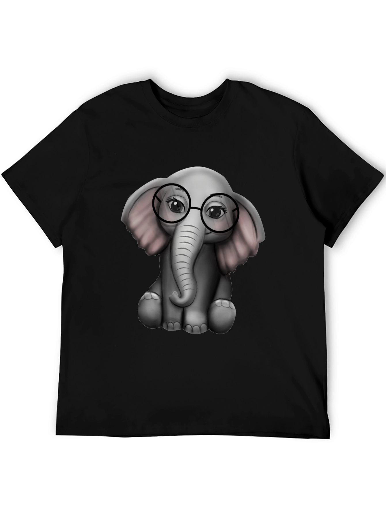 Elephant with Glasses Graphic Tee