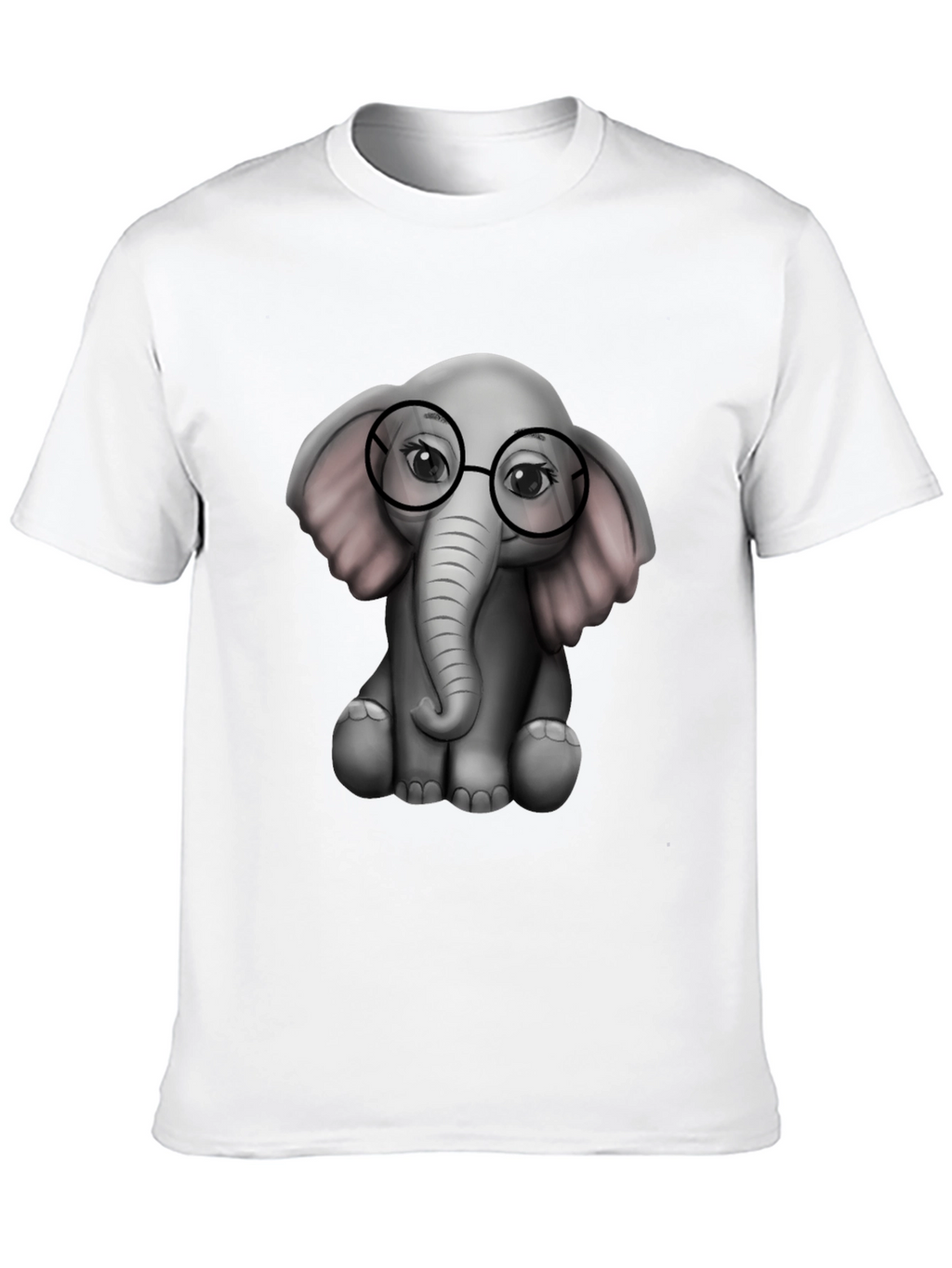 Elephant with Glasses Graphic Tee