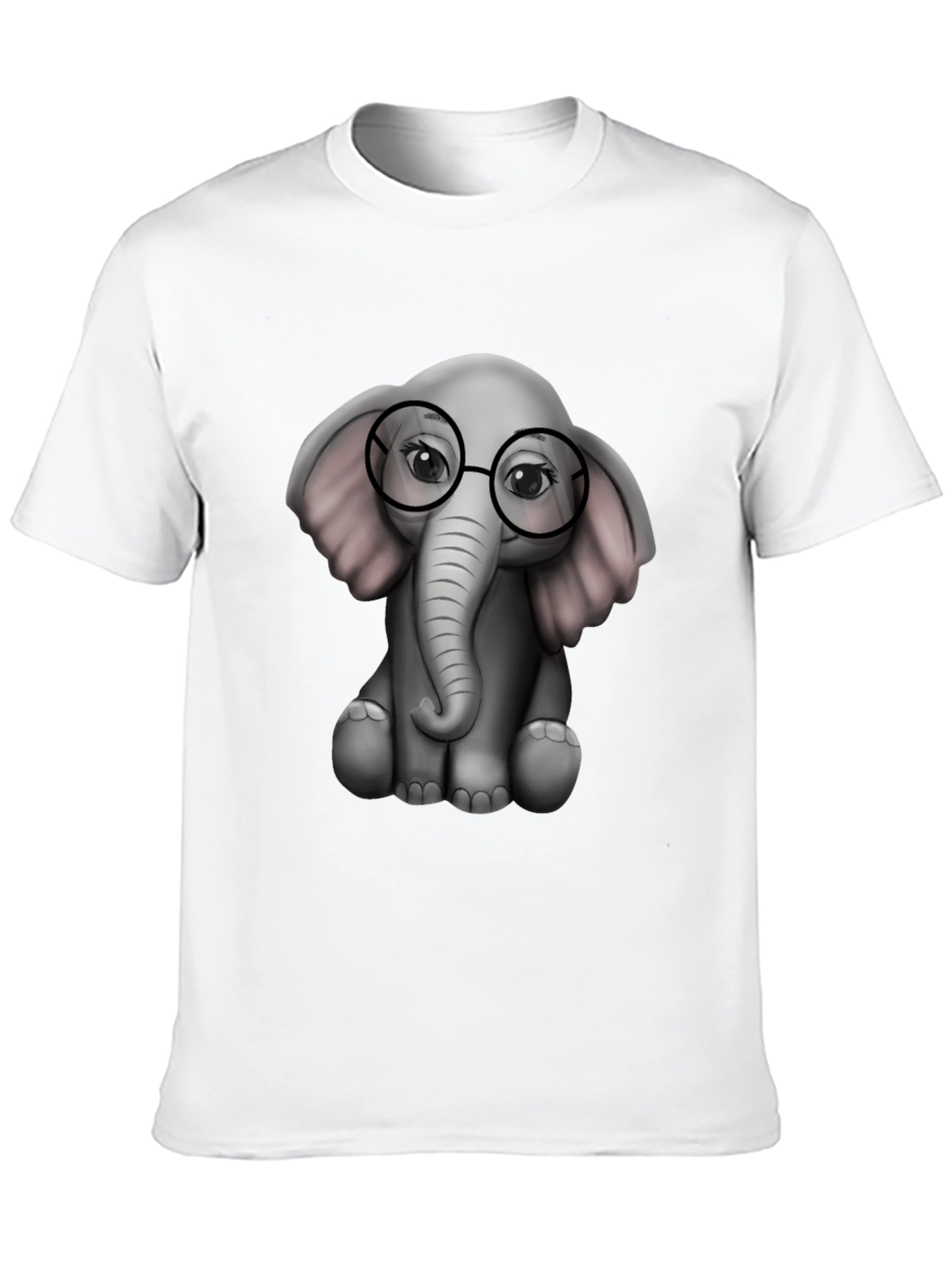 Elephant with Glasses Graphic Tee