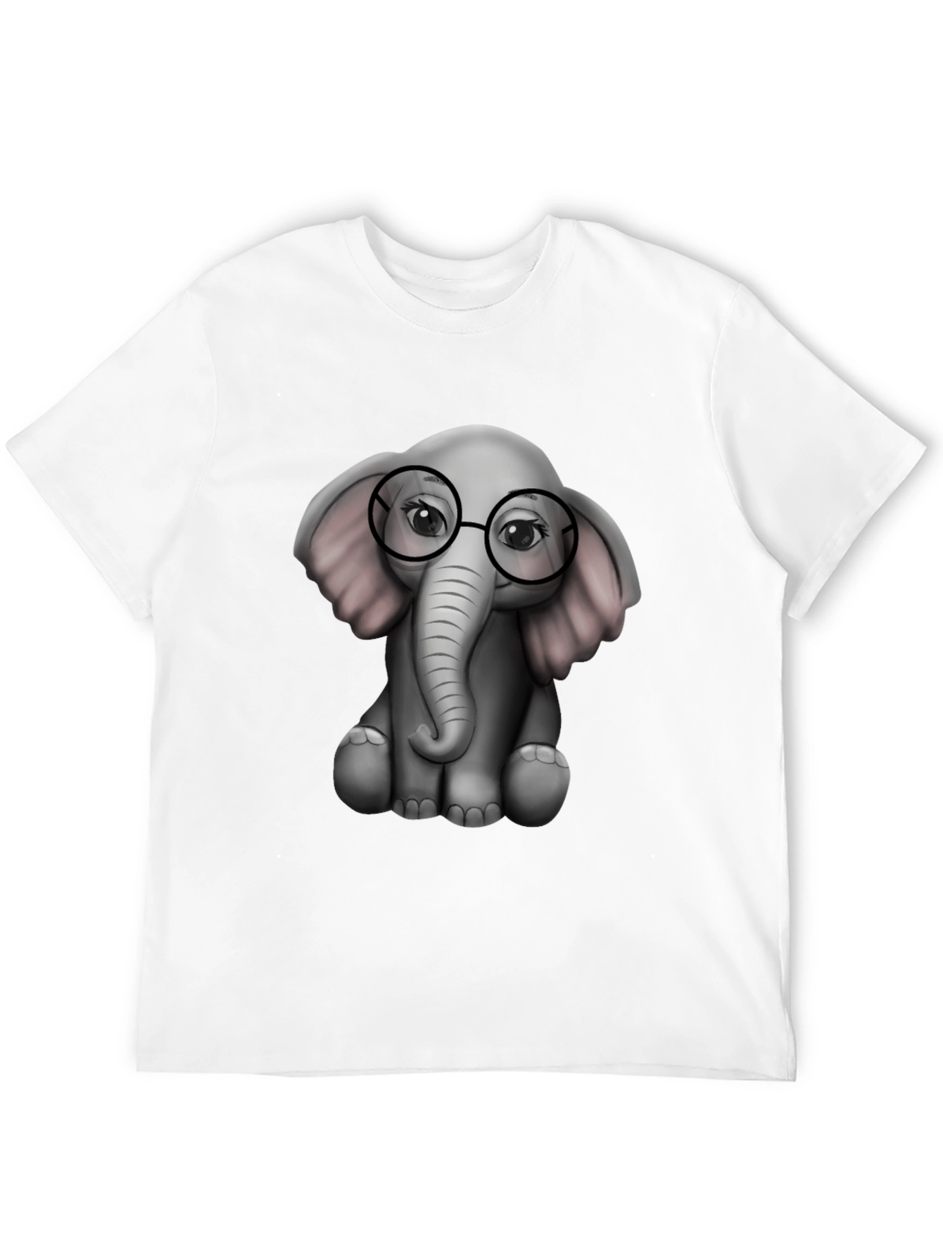 Elephant with Glasses Graphic Tee