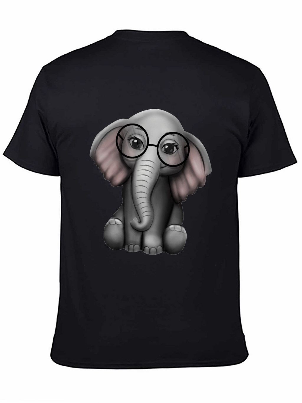 Elephant with Glasses Graphic Tee
