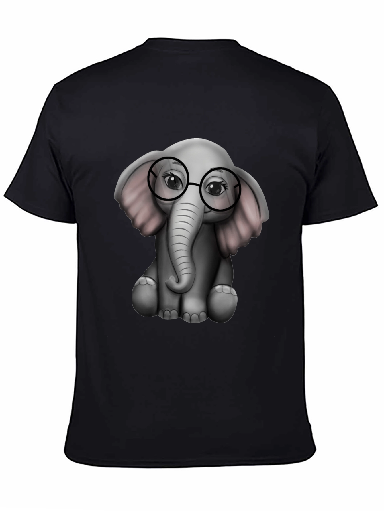 Elephant with Glasses Graphic Tee