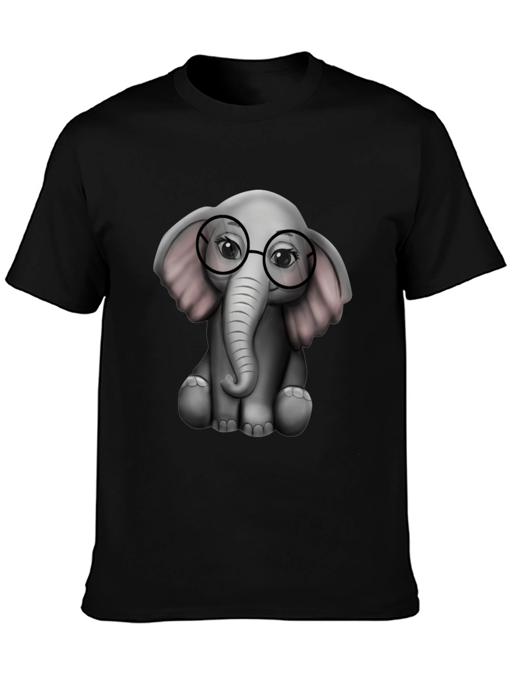 Elephant with Glasses Graphic Tee