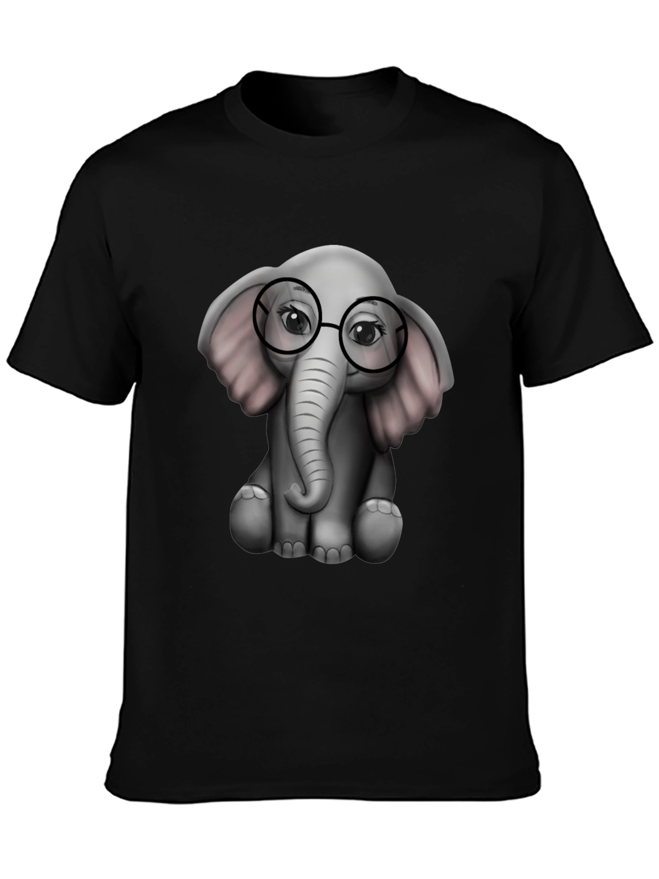Elephant with Glasses Graphic Tee
