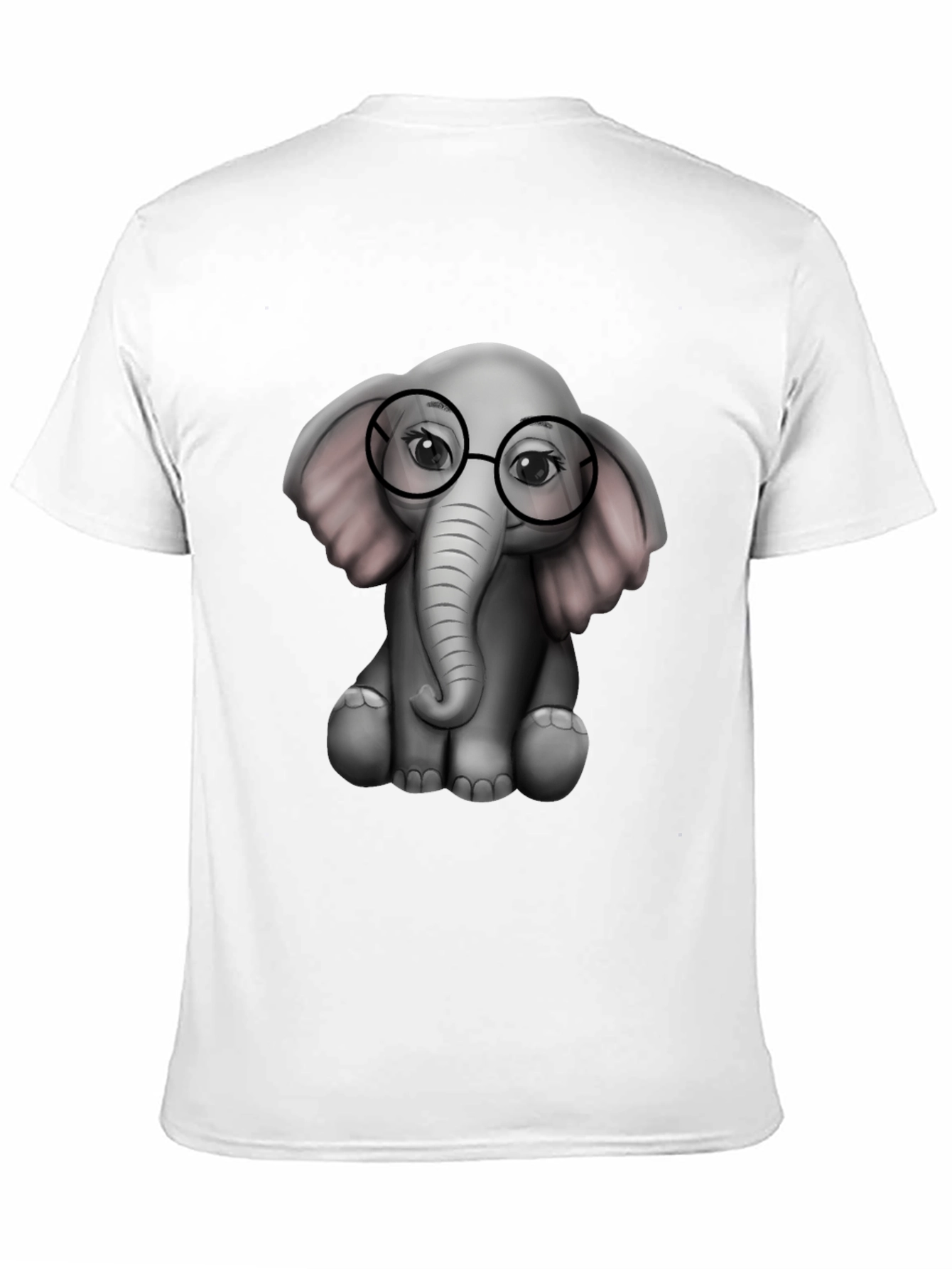Elephant with Glasses Graphic Tee