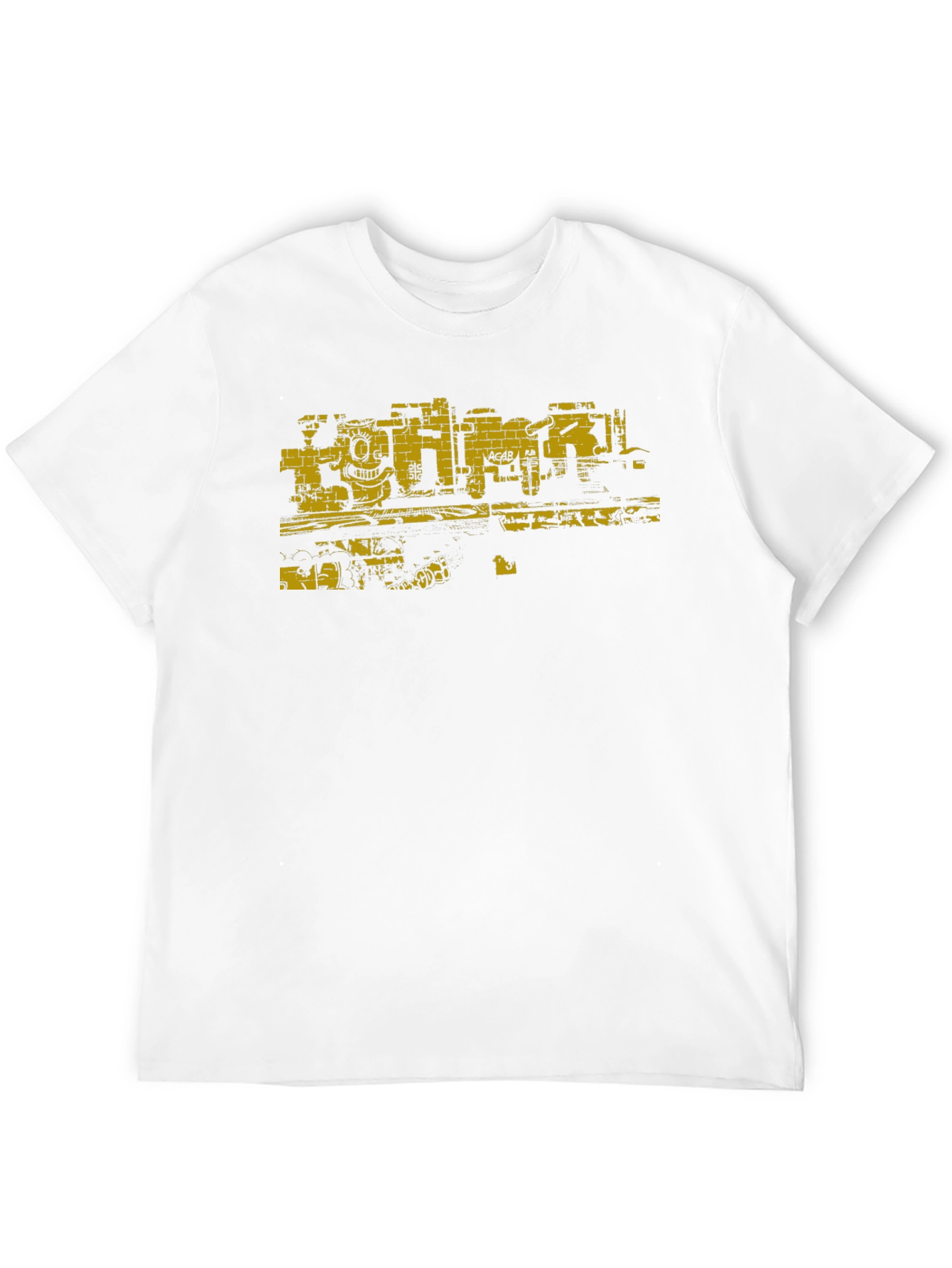 Graphic Tee: Graffiti Wall Art Print - Black