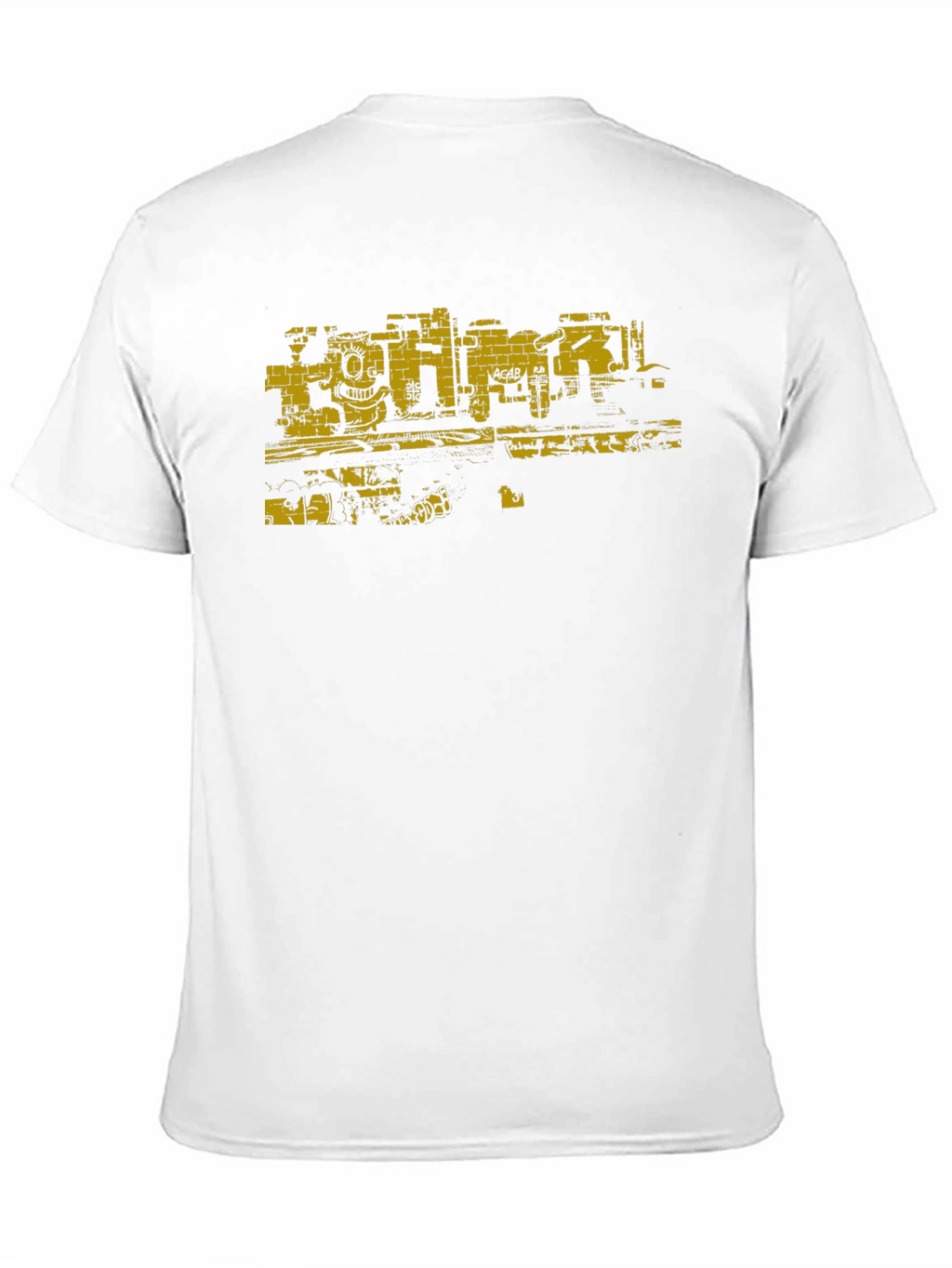 Graphic Tee: Graffiti Wall Art Print - Black