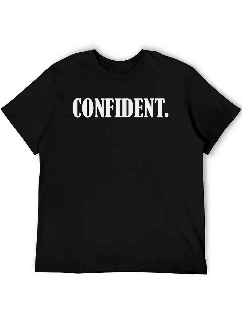 Confident Statement Tee - Black Cotton T-Shirt