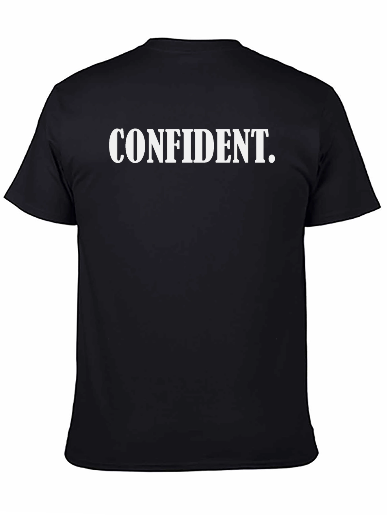 Confident Statement Tee - Black Cotton T-Shirt