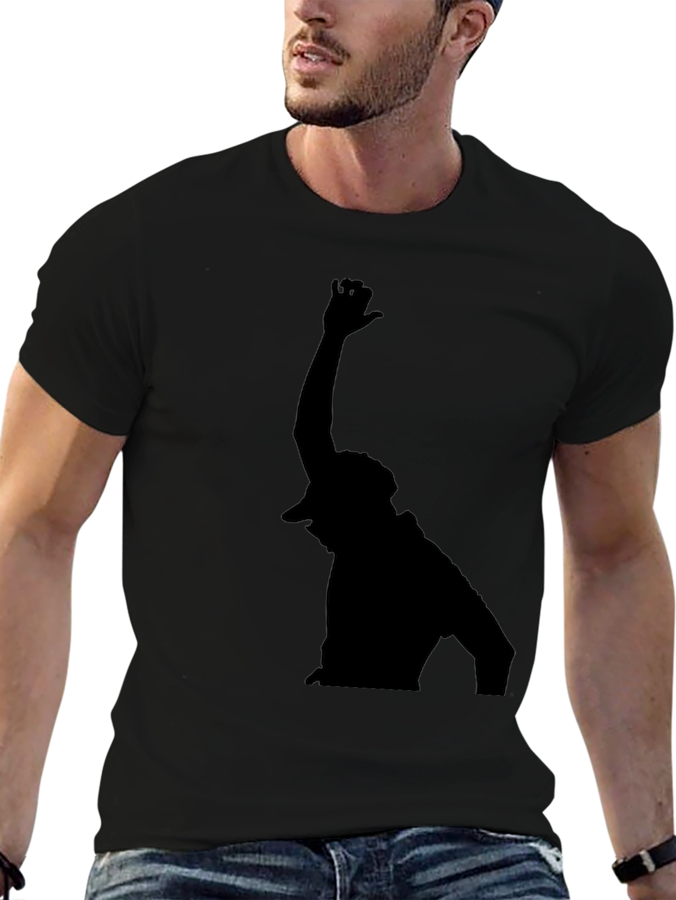 Silhouette Graphic Black T-Shirt - Casual Style