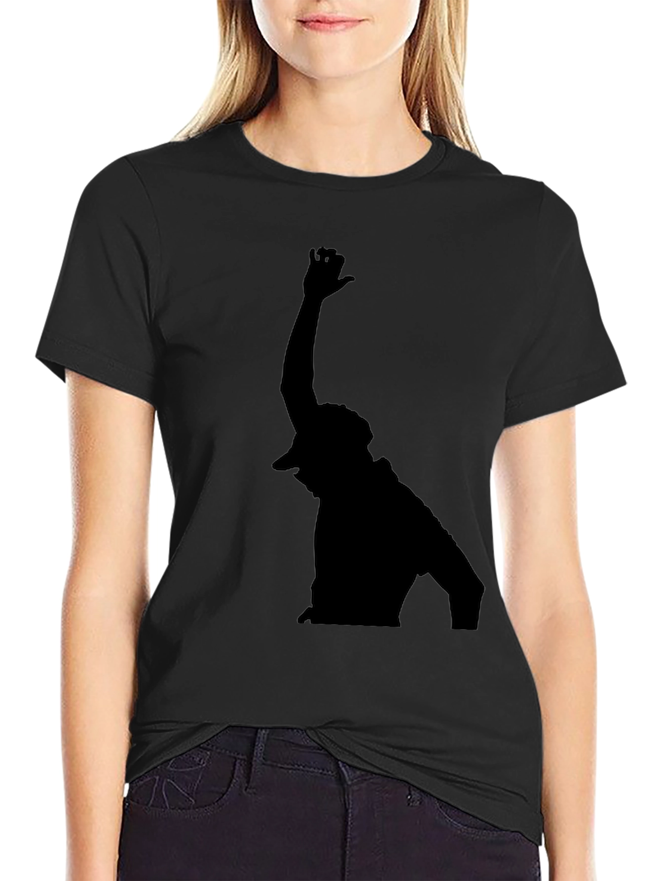 Silhouette Graphic Black T-Shirt - Casual Style