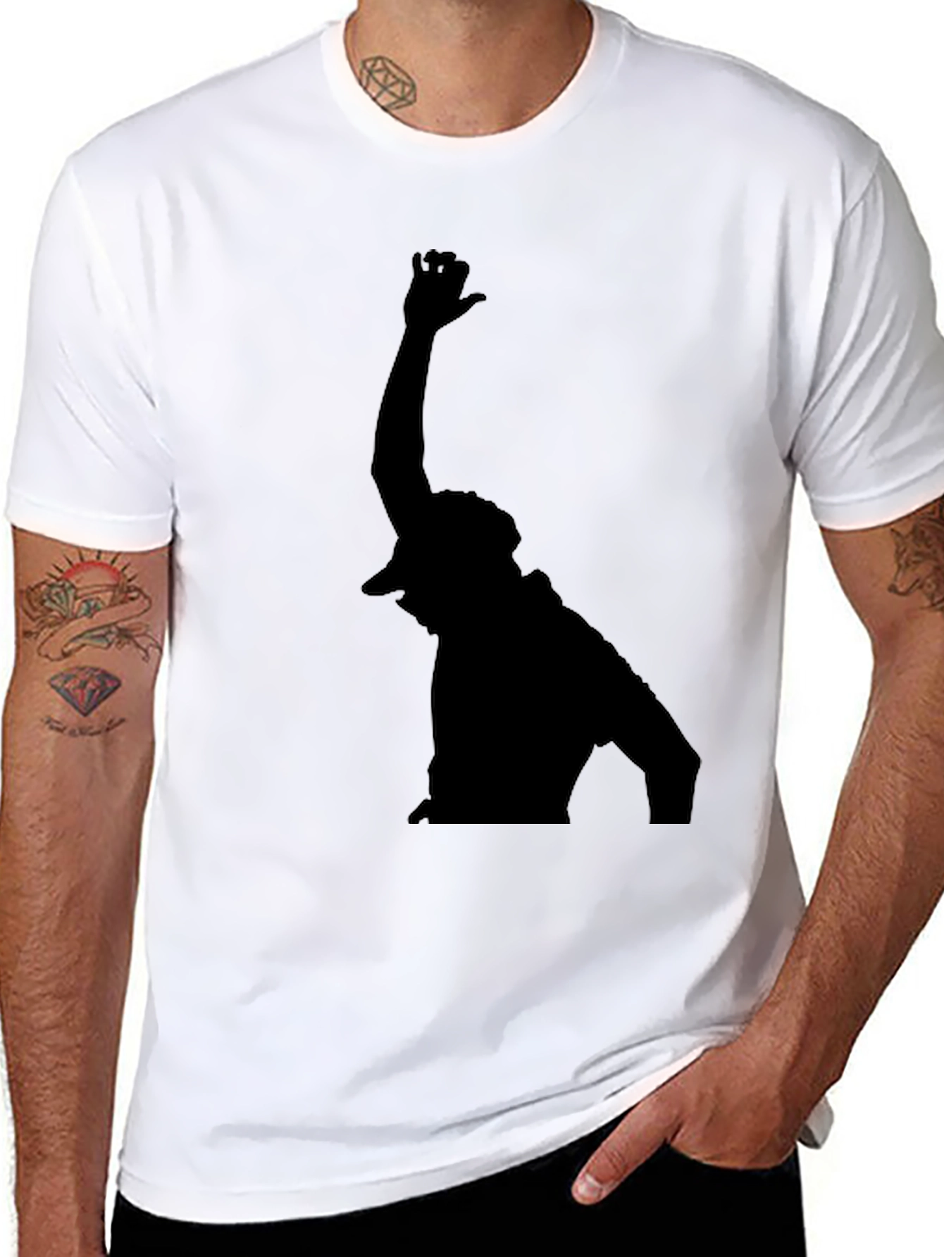 Silhouette Graphic Black T-Shirt - Casual Style