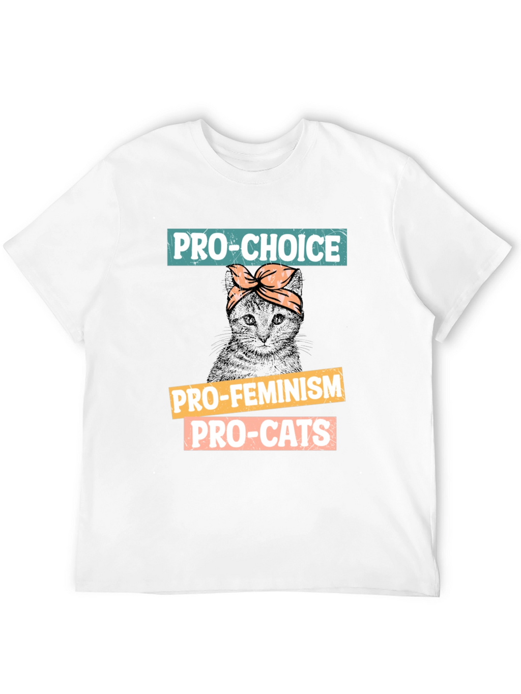 Pro-Choice Feminism Pro-Cats Black Graphic T-Shirt